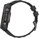 Garmin fenix 8 Smartwatch - 51mm AMOLED Sapphire Carbon Gray DLC Titanium with Black/Pebble Gray Silicone