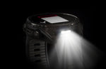 Garmin fenix 8 Smartwatch - 43mm AMOLED Sapphire Carbon Gray DLC Titanium with Black/Pebble Gray Silicone