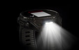 Garmin fenix 8 Smartwatch - 43mm AMOLED Sapphire Carbon Gray DLC Titanium with Black/Pebble Gray Silicone