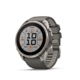 Garmin fenix 9 Pro – Solar, 51 mm Titanium with Pebble Gray/Silver Gray Silicone Band