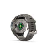 Garmin fenix 9 – 43 mm Titanium with Pebble Gray Silicone Band