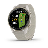 Garmin Approach S50, Cream Gold Aluminum Bezel with Ivory Nylon Band