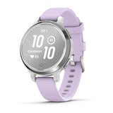 Garmin Lily 2 Active, Silver with Purple Jasmine Silicone Band
