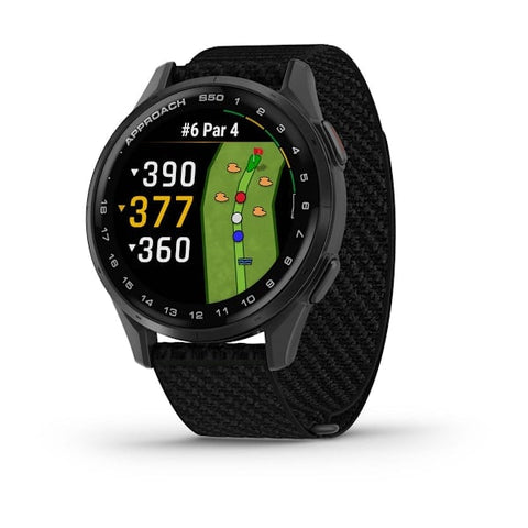Garmin Approach S50, Slate Aluminum Bezel with Black Nylon Band