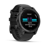Garmin fenix E, 47 mm, AMOLED, Slate Gray Steel with Black Silicone Band