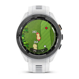 Garmin Approach S70, 42 mm, Black/Peach Ceramic Bezel with White Silicone Band