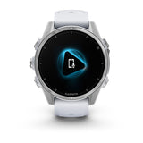 Garmin fenix 8, 43 mm, AMOLED, Silver with Whitestone Silicone Band
