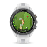 Garmin Approach S70, 42 mm, Black/Peach Ceramic Bezel with White Silicone Band