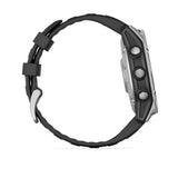 Garmin fenix E, 47 mm, AMOLED, Stainless Steel with Black Silicone Band
