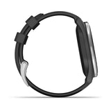 Garmin Approach S44, Silver Aluminum Bezel with Black Silicone Band