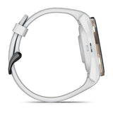 Garmin Approach S70, 42 mm, Black/Peach Ceramic Bezel with White Silicone Band