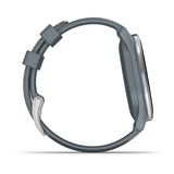 Garmin Approach S44, Silver Aluminum Bezel with Twilight Silicone Band