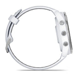 Garmin Forerunner 965, Titanium Bezel with Whitestone Case and Whitestone/Powder Gray Silicone Band