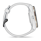 Garmin Approach S70, 42 mm, Black/Peach Ceramic Bezel with White Silicone Band