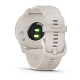 Garmin vívomove Trend, Peach Gold Stainless Steel Bezel with Ivory Case and Silicone Band