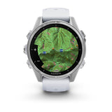 Garmin fenix 8, 43 mm, AMOLED, Silver with Whitestone Silicone Band