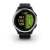Garmin Approach S44, Silver Aluminum Bezel with Black Silicone Band