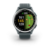 Garmin Approach S44, Silver Aluminum Bezel with Twilight Silicone Band
