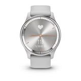 Garmin vívomove Trend, Silver Stainless Steel Bezel with Mist Gray Case and Silicone Band