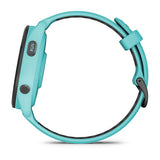 Garmin Forerunner 265, Black Bezel with Aqua Case and Aqua/Black Silicone Band