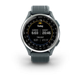Garmin Approach S44, Silver Aluminum Bezel with Twilight Silicone Band