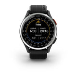 Garmin Approach S44, Silver Aluminum Bezel with Black Silicone Band