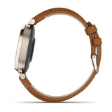 Garmin Lily 2 Classic, Cream Gold with Tan Leather Band