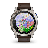 Garmin D2 Mach 1, Aviator Smartwatch with Oxford Brown Leather Band