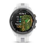 Garmin Approach S70, 42 mm, Black/Peach Ceramic Bezel with White Silicone Band
