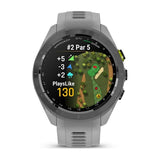 Garmin Approach S70, 42 mm, Black/Amp Yellow Ceramic Bezel with Powder Gray Silicone Band