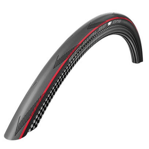 Schwalbe, One, Tire, 700x25C, Folding, Clincher, OneStar, V-Guard, 127TPI, Red