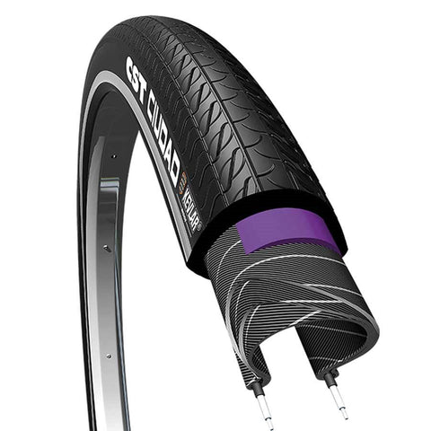 CST, Ciudad, Tire, 700x42C, Wire, Clincher, Single, 60TPI, Black