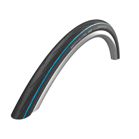 Schwalbe, Lugano II, Tire, 700x25C, Wire, Clincher, Silica, K-Guard, 50TPI, Blue