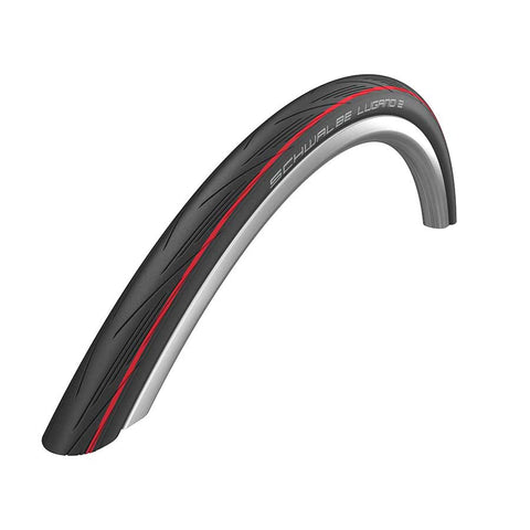 Schwalbe, Lugano II, Tire, 700x25C, Wire, Clincher, Silica, K-Guard, 50TPI, Red