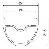 Mavic, XM 824, Rim, 27.5'', ISO 584, 32H, Double wall, Welded joint, Presta, Black