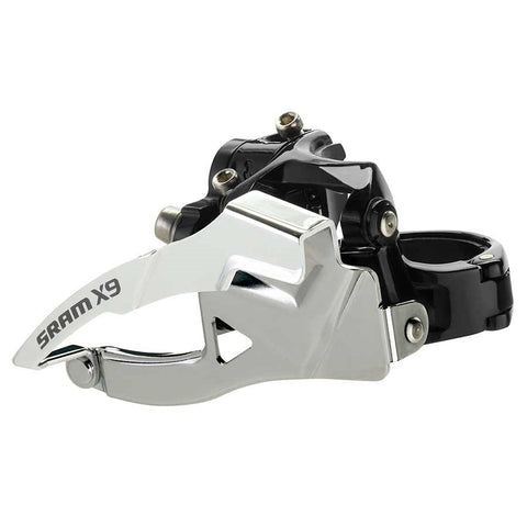 SRAM, X-9, Front derailleur, 2X10sp, Bottom Swing, Bottom Pull, 31.8/34.9mm Clamp