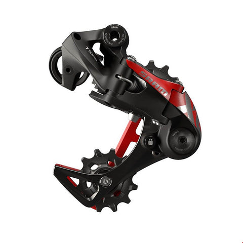 SRAM, X01 DH, Rear Derailleur, Speed: 7, Cage: Medium, Red