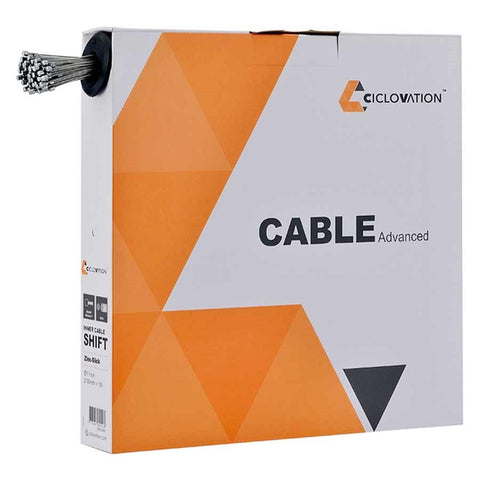 Ciclovation, Galvanized Slick Shift, Shift cable, 1.1mm, Steel, Slick, 2100mm, Shimano, Box of 100