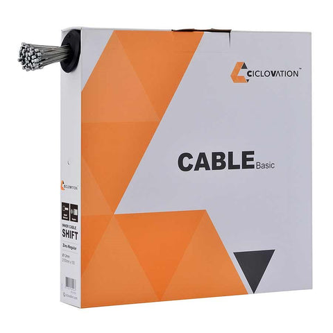 Ciclovation, Basic IZR, Shift cable, 1.2mm, Galvanized, 2100mm, Shimano, Box of 100
