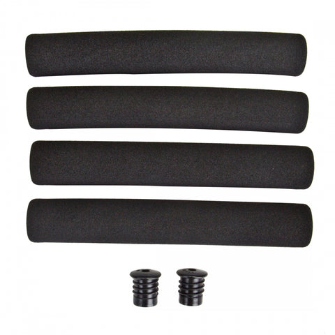 Grips Sunlt 10Sp Foam Blk 4Pc Set