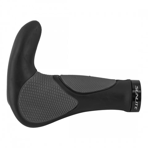 Grips Sunlt Ergo Form Plus 140Mm Bk/Gy Dual Locking