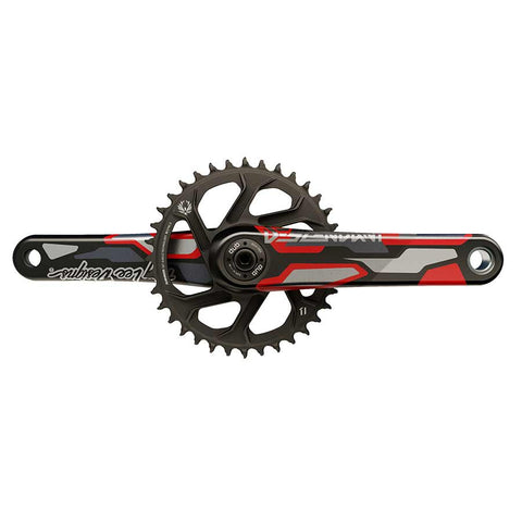 Truvativ, Descendant CoLab DH DUB, Crankset, Spindle: 28.99mm, 32, DUB, 165mm, Red, Boost