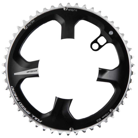 FSA, K-Force Super ABS Road, 50T Chainring, Alloy, Black, Shimano 10/11p., BCD: 110mm, For FSA ABS cranksets only