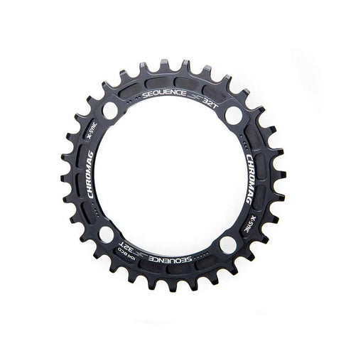 Chromag, Sequence, 28T, 10/11sp, BCD: 94, 4, Chainring, 7075-T6 Aluminum, Black