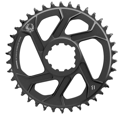 SRAM, X-SYNC 2 SL 6mm, Chainring, Teeth: 38, Speed: 11/12, BCD: Direct Mount, Single, Aluminum, Black