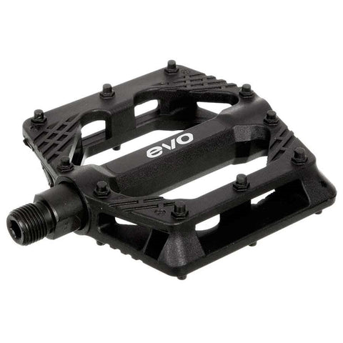 EVO, Freefall Sport, Platform Pedals, Body: Nylon, Spindle: Cr-Mo, 9/16'', Black, Pair