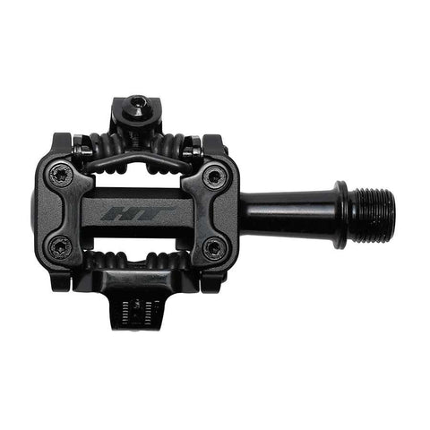 HT Components, M1, Leopard M, Pedals, Body: Aluminum, Spindle: Cr-Mo, 9/16'', Stealth Black, Pair