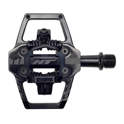 HT Components, T1, Enduro Race, Pedals, Body: Aluminum, Spindle: Cr-Mo, 9/16'', Stealth Black, Pair