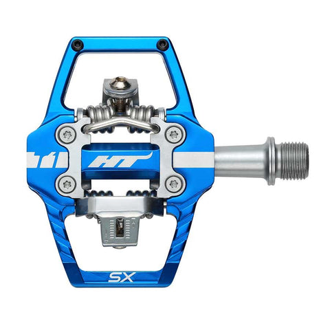 HT Components, T1-SX, BMX-SX, Pedals, Body: Aluminum, Spindle: Cr-Mo, 9/16'', Royal Blue, Pair