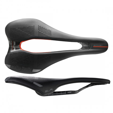 Selle Italia, SLR Boost Kit Carbonio Superflow L, Saddle, 248 x 145mm, Men, 129g, Black
